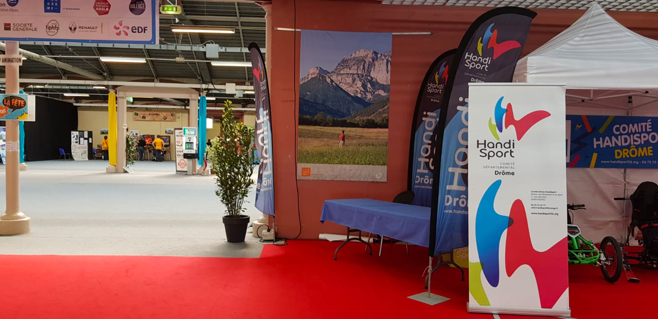 Stand de l'association à évenement sportif